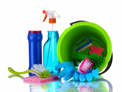 Local office cleaners working in a Croydon business reception area