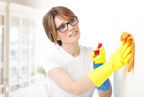 Cleaner windows improving a Croydon property frontage