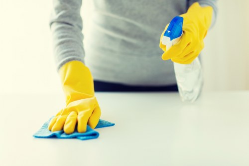 Detailed post-construction cleaning of a Croydon kitchen after renovation work