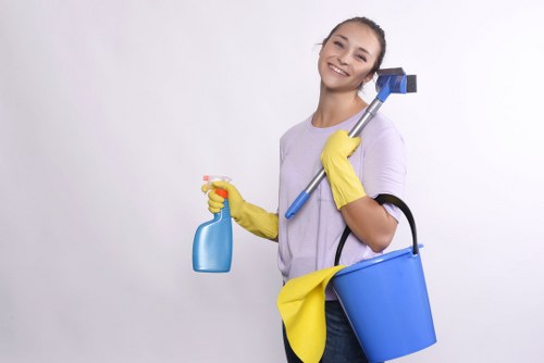 Local technician cleaning a commercial hard floor in Croydon