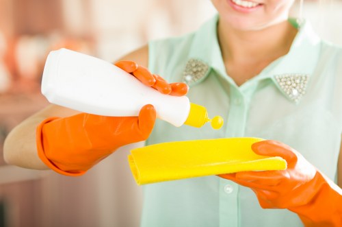Preparation checklist and cleaning equipment used for after builders cleaning in Croydon