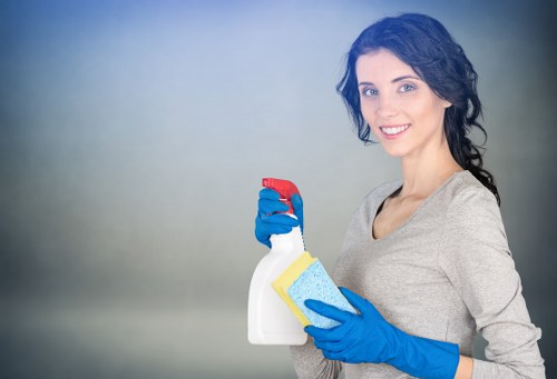 Professional oven cleaner completing a tidy and safe appliance clean